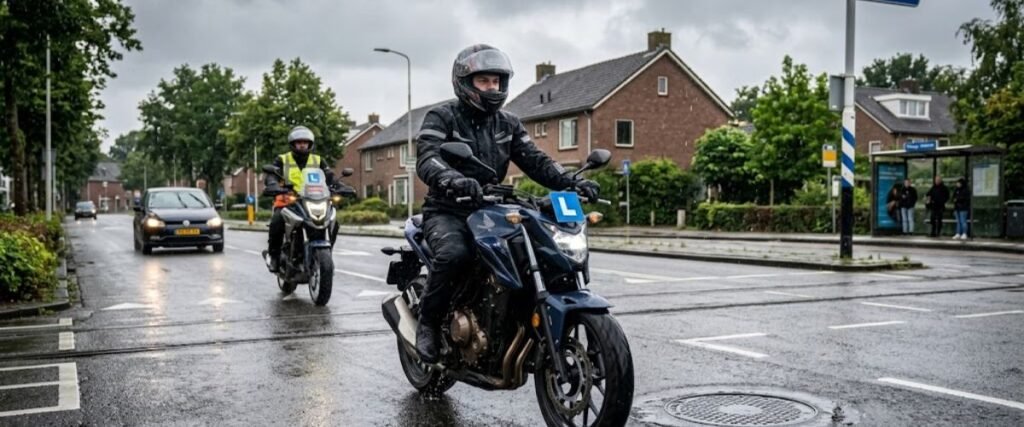 Motorrijden in de Regen