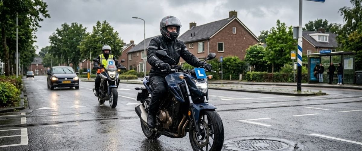 Motorrijden in de Regen